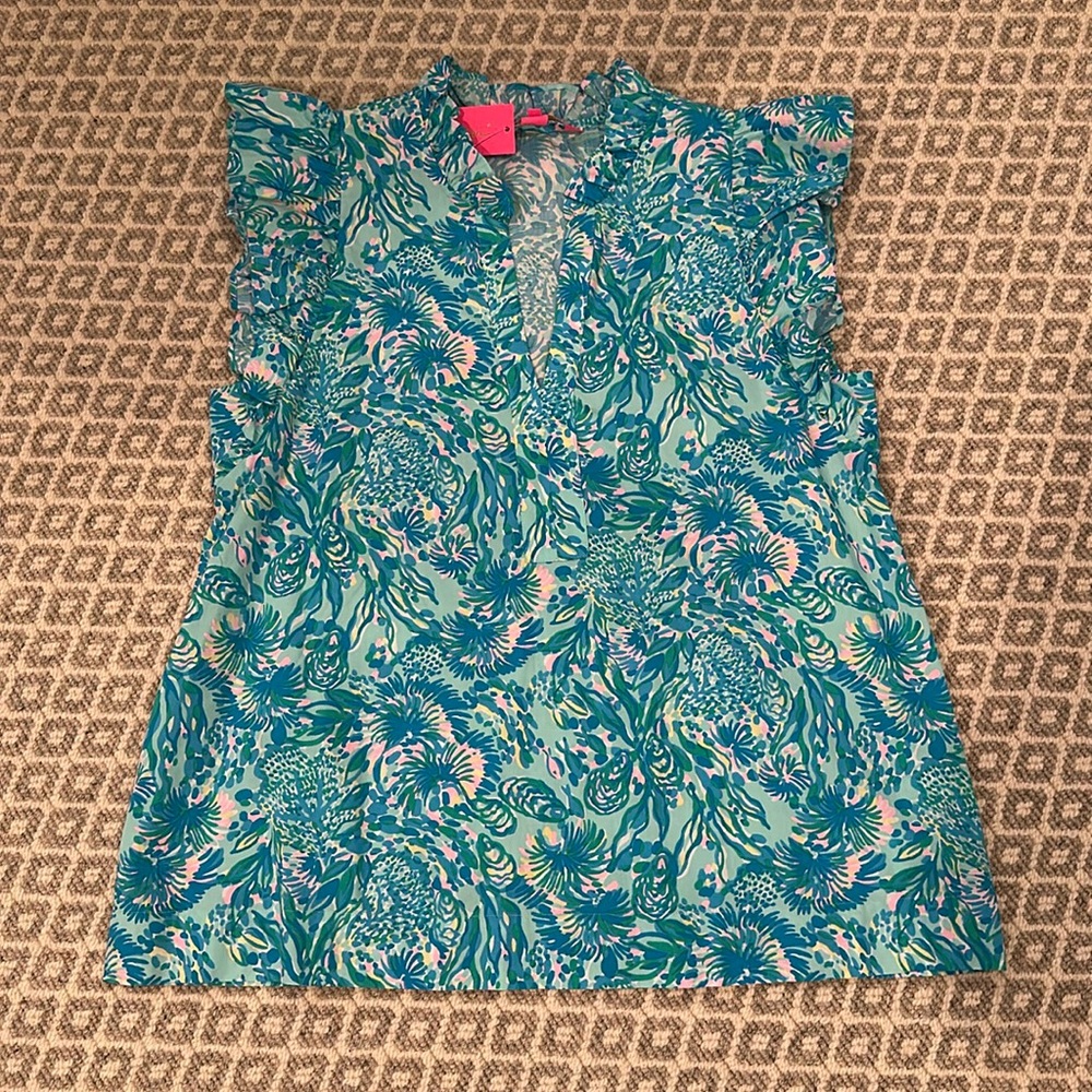 Lilly Pulitzer Klaudie Ruffle Sleeve top